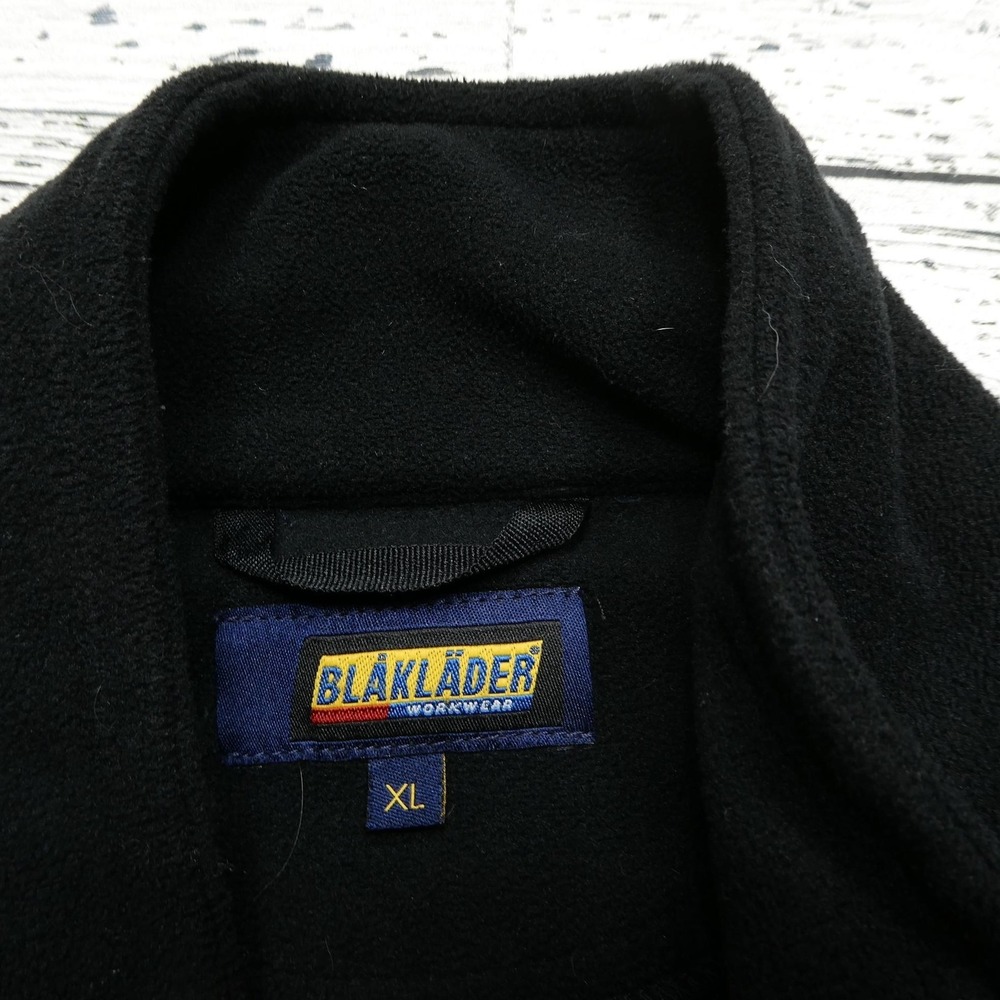 Blaklader Fleece Jacket Mens XL Black Workwear Full Zip Pockets Lined Collared - Picture 4 of 10